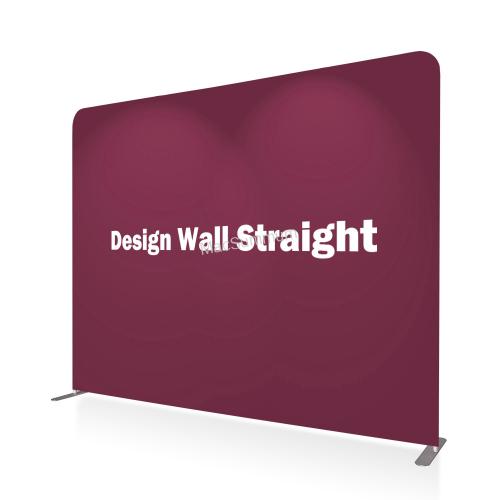 Beurswand Design Wall Straight. Enkelzijdig of dubbelzijdig voorzien van fullcolor print.