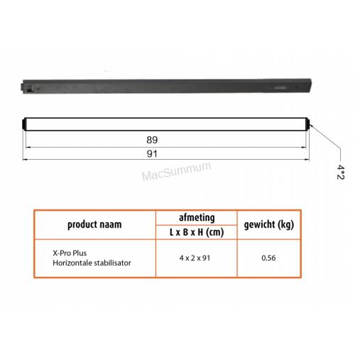 X-Pro Plus Horizontale Stabilisator