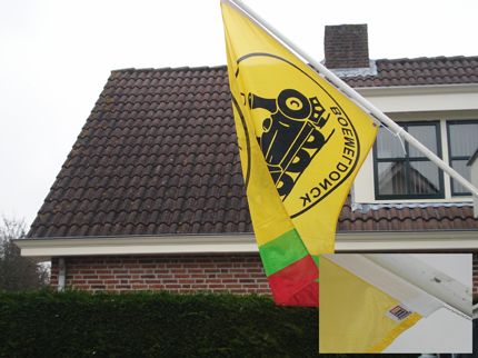 Vlag Boemeldonck, formaat 100x150cm, zeefdruk 4 kleuren